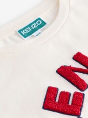 KENZO KIDS Cream Paris Logo Short Sleeved T-Shirt - Image 4 of 4