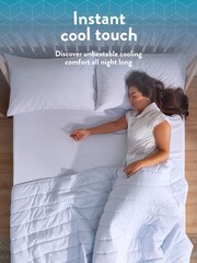 Slumberdown Blue Cool Touch PCM Summer Fitted Bedsheet - Image 2 of 9