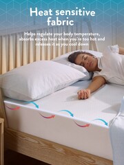Slumberdown Blue Cool Touch PCM Summer Fitted Bedsheet - Image 3 of 9