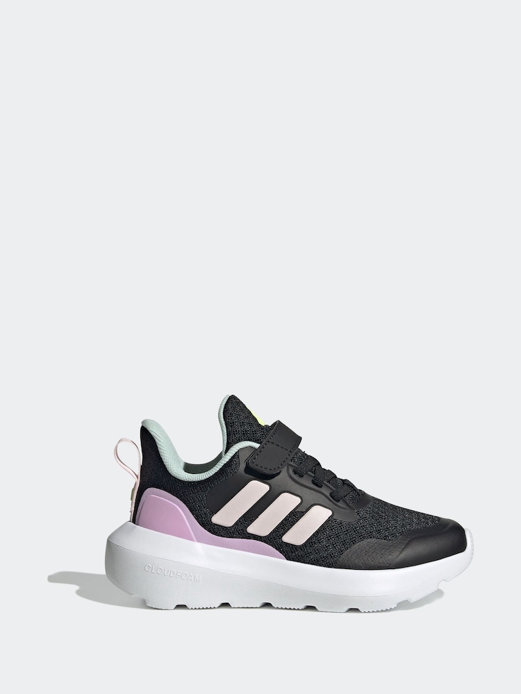 adidas Black Kids Fortarun 3 Trainers - Image 1 of 10