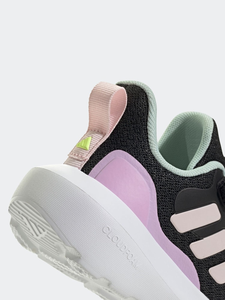 adidas Black Kids Fortarun 3 Trainers - Image 10 of 10
