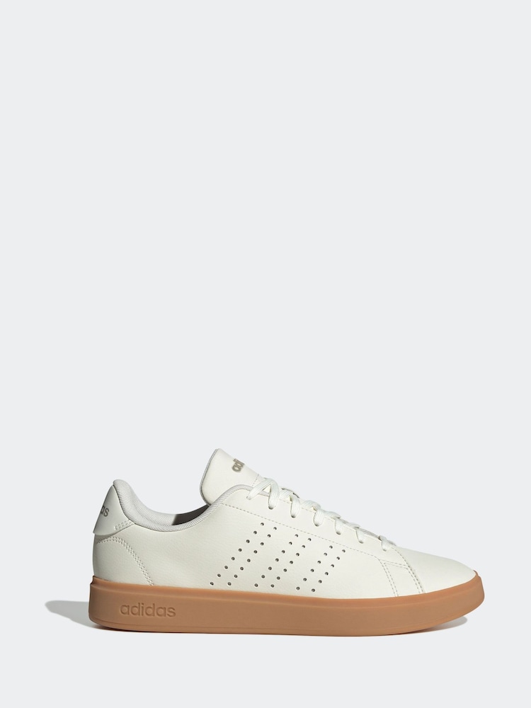 adidas White Off Advantage Trainers - Image 1 of 9