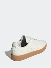 adidas White Off Advantage Trainers - Image 4 of 9
