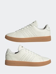 adidas White Off Advantage Trainers - Image 7 of 9