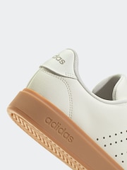 adidas White Off Advantage Trainers - Image 9 of 9