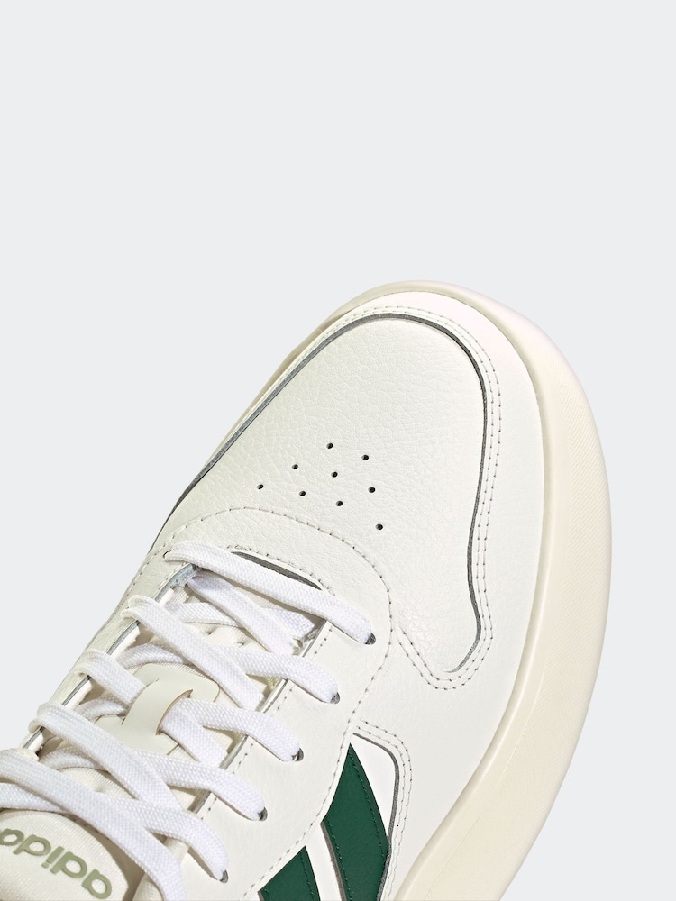 adidas White Litecourt Trainers - Image 8 of 8