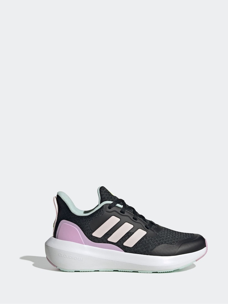 adidas Black Dark Kids Fortarun 3.0 Trainers - Image 1 of 9