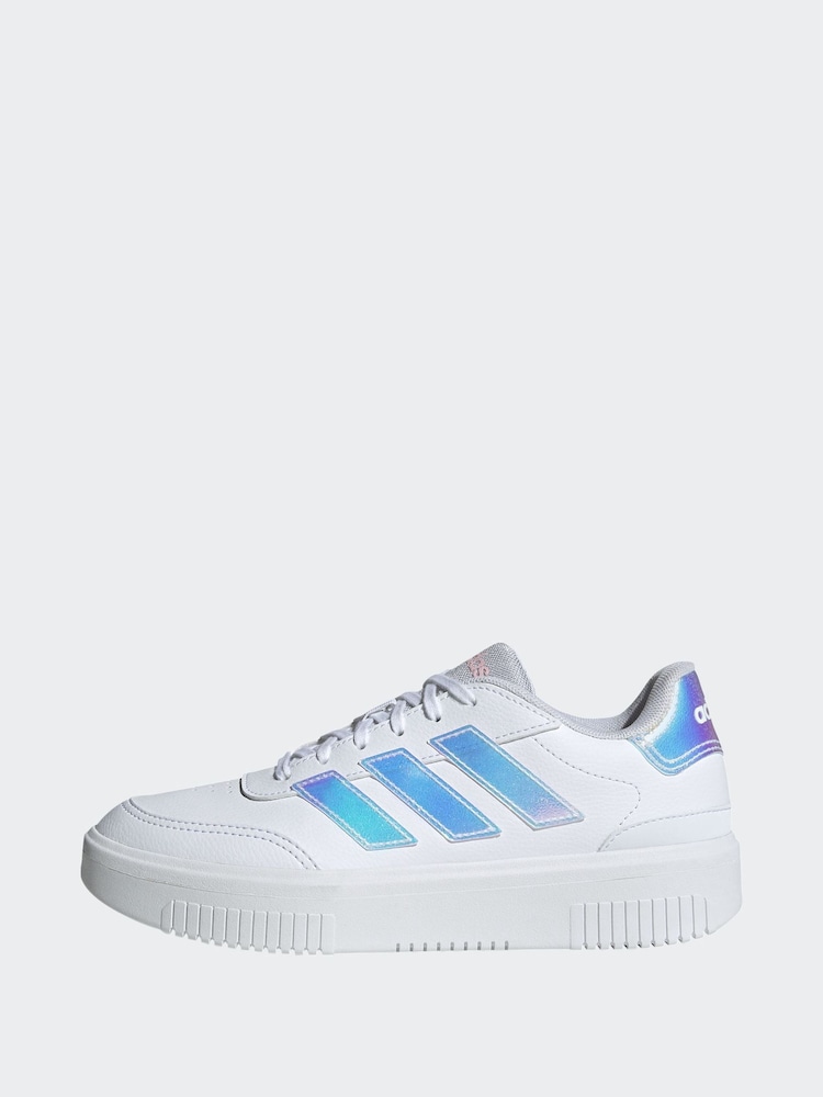 adidas White Courtblock Bold Shoes - Image 5 of 10