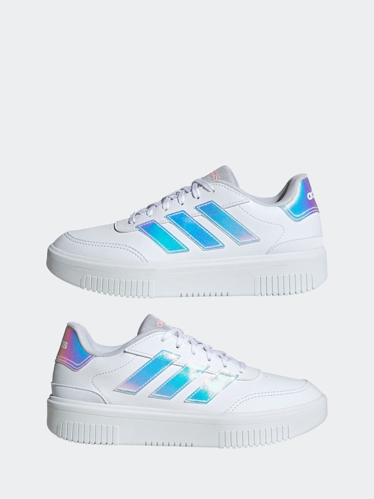 adidas White Courtblock Bold Shoes - Image 6 of 10