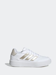 adidas White Courtblock Bold Shoes - Image 1 of 9