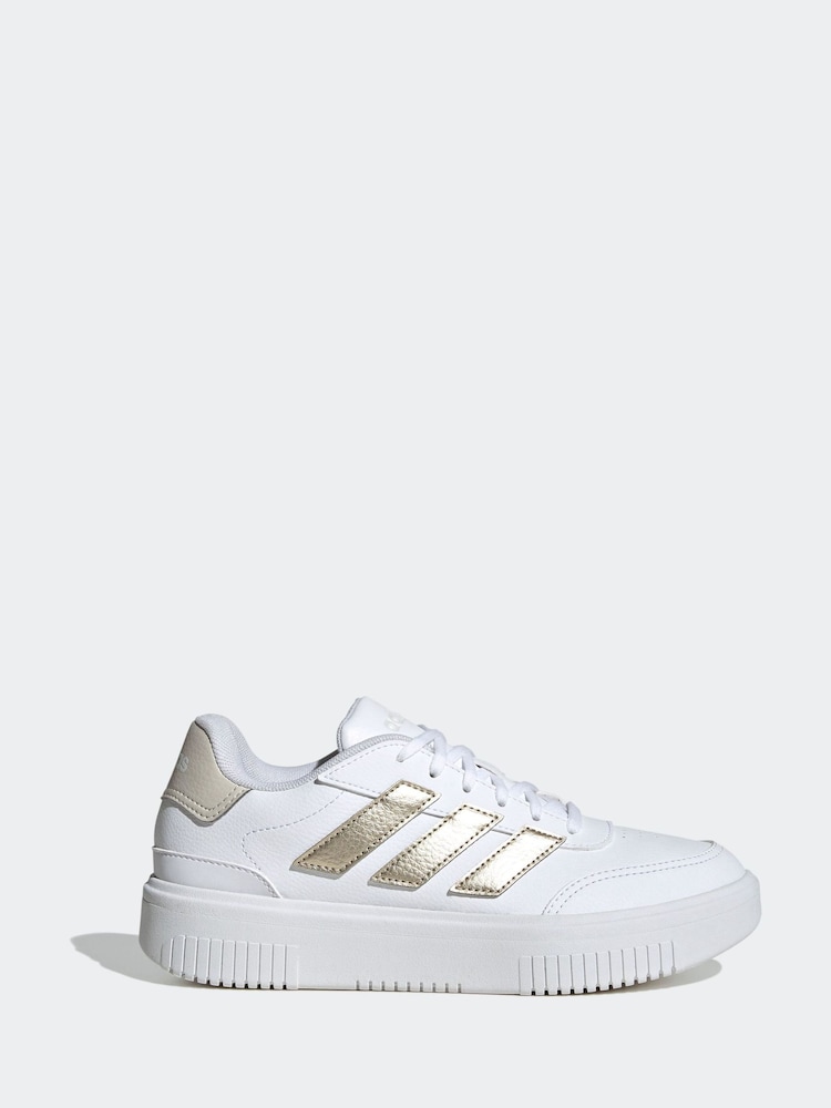 adidas White Courtblock Bold Shoes - Image 1 of 9