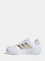 adidas White Courtblock Bold Shoes - Image 3 of 9