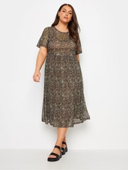 Yours Curve Throw On Mesh Layer Dress - Bild 1 von 5
