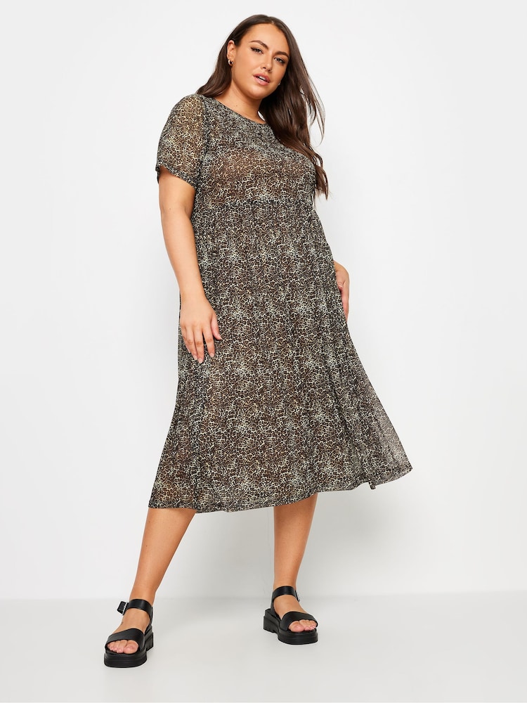Yours Curve Throw On Mesh Layer Dress - Bild 2 von 5