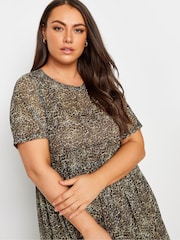 Yours Curve Throw On Mesh Layer Dress - Bild 4 von 5