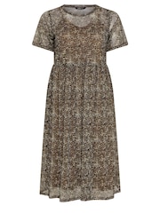 Yours Curve Throw On Mesh Layer Dress - Bild 5 von 5