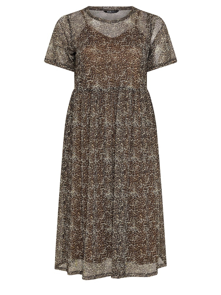 Yours Curve Throw On Mesh Layer Dress - Bild 5 von 5