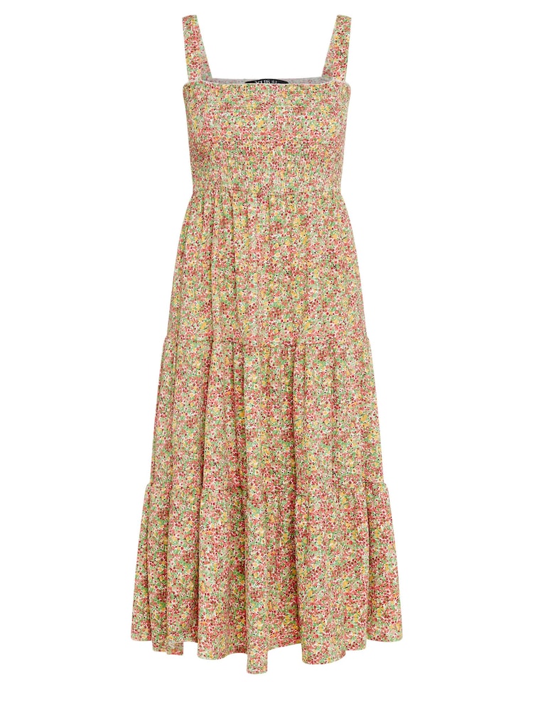 Yours Curve Pink Ditsy Floral Shir Midi Dress - Image 5 of 5