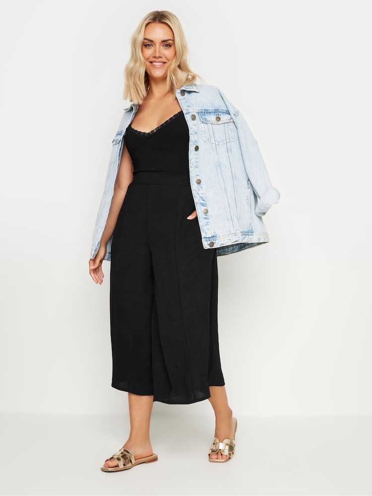 Yours Curve Hammered Satin Wide Leg Culottes - Imagen 1 de 6 Yours Curve Hammered Satin Wide Leg Culottes - Imagen 1 de 6