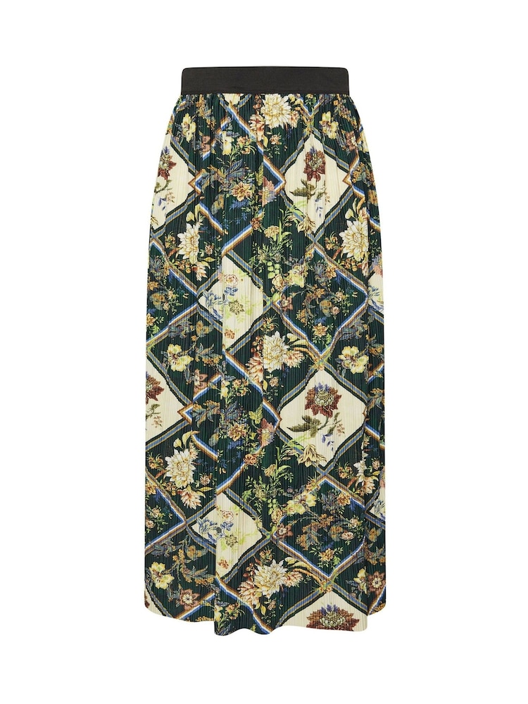 Yours Curve Geometric Floral Pleated Skirt - Imagen 6 de 6 Yours Curve Geometric Floral Pleated Skirt - Imagen 6 de 6