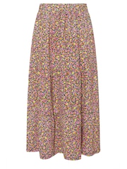 Yours Curve Black Paisley Print Textured Maxi Skirt - Image 5 of 5