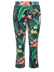 Yours Curve Black Tropical Wide Leg Trousers - Image 5 of 5