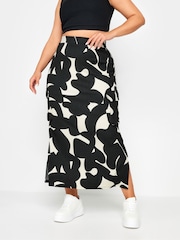 Yours Curve Black Textured Utility Maxi Skirt - Image 2 of 5