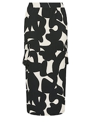 Yours Curve Black Textured Utility Maxi Skirt - Image 5 of 5