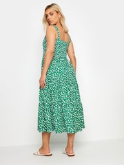Yours Curve Green Ditsy Floral Shir Midi Dress - Image 2 of 5