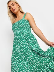 Yours Curve Green Ditsy Floral Shir Midi Dress - Image 4 of 5