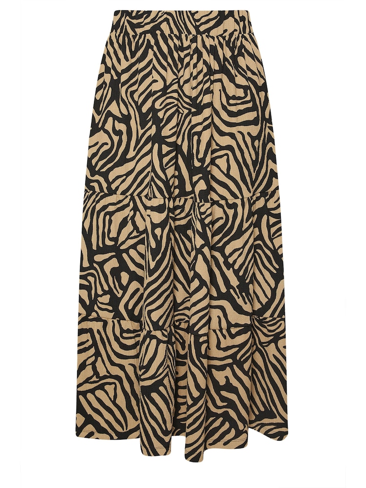 Yours Curve Cream Paisley Print Textured Maxi Skirt - Image 5 of 5 Yours Curve Cream Paisley Print Textured Maxi Skirt - Image 5 of 5