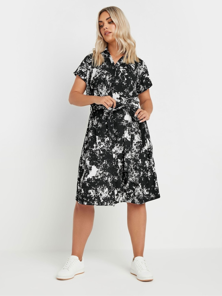 Yours Curve Black Leopard Print Dress - Image 2 of 5