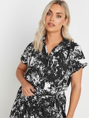 Yours Curve Black Leopard Print Dress - Image 4 of 5