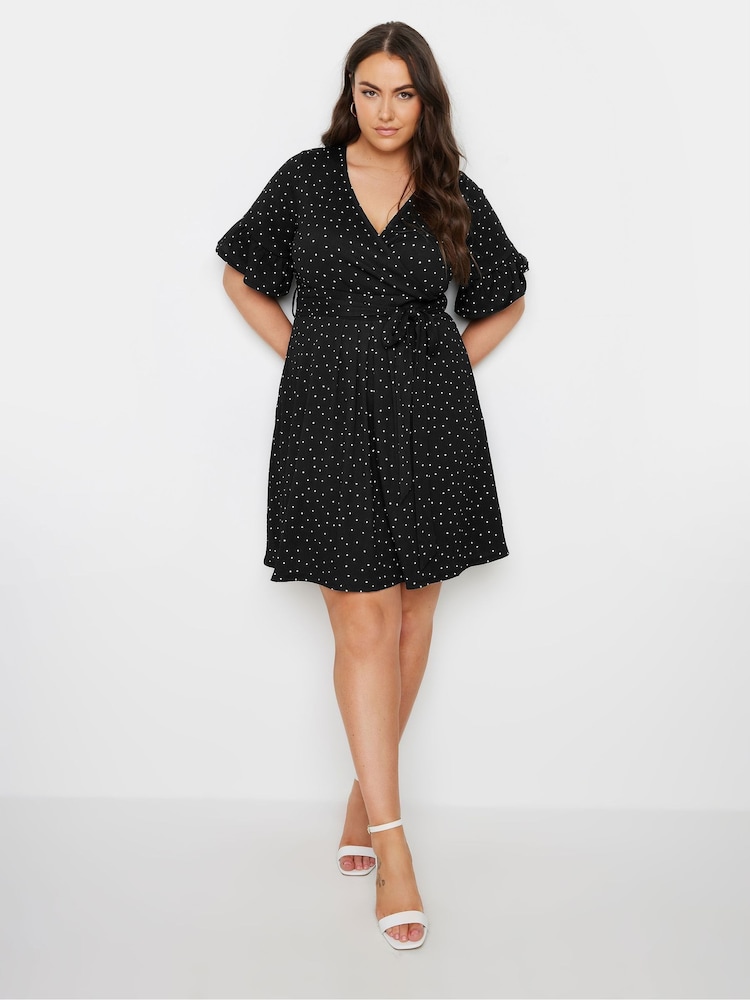 Schwarz - Yours Curve Dot Print Dress - Bild 1 von 5 Schwarz - Yours Curve Dot Print Dress - Bild 1 von 5