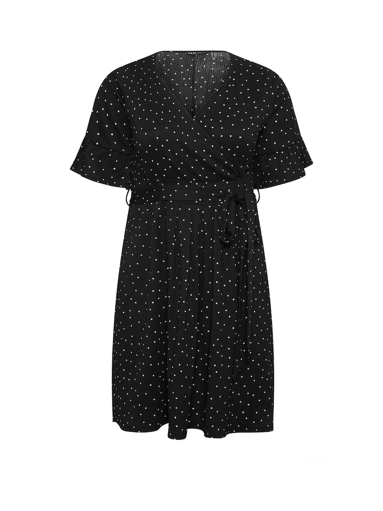 Schwarz - Yours Curve Dot Print Dress - Bild 5 von 5 Schwarz - Yours Curve Dot Print Dress - Bild 5 von 5