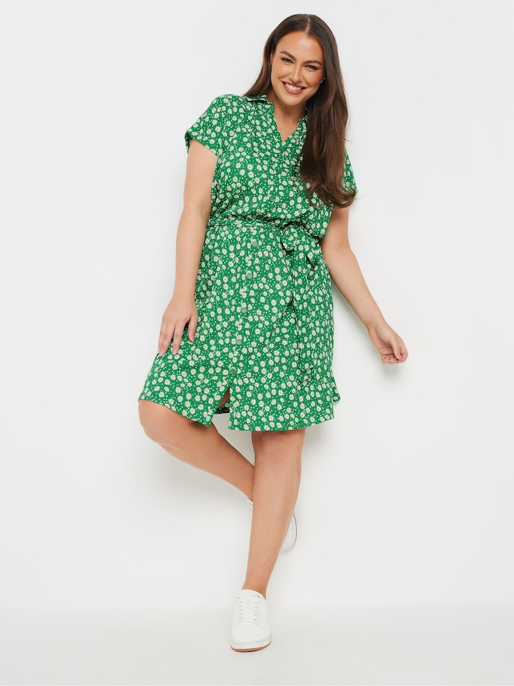 Yours Curve Ditsy Floral Print Structured Dress - Imagen 1 de 4 Yours Curve Ditsy Floral Print Structured Dress - Imagen 1 de 4