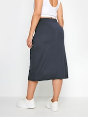Yours Curve Grey Midaxi Tube Skirt - Image 3 of 5