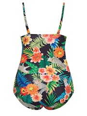 Yours Curve Black Twist Front Bandeau Swimsuit - Image 7 of 7
