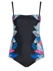 Yours Curve Black Palm Swimsuit - Image 6 of 7