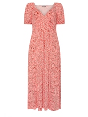Yours Curve Red Polka Dot Wrap Dress - Image 5 of 5