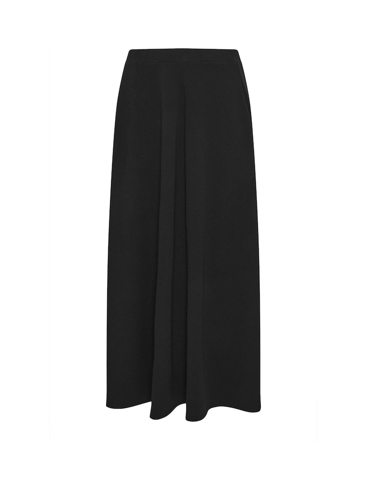Yours Curve Black 6 Panel Flippy Midi Skirt - Image 5 of 5
