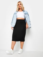 Yours Curve Black Midaxi Tube Skirt - Image 2 of 5