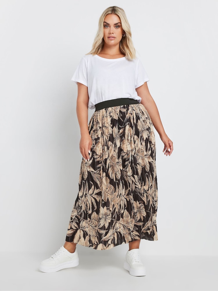 Falda plisada floral de Yours Curve - Imagen 2 de 5 Falda plisada floral de Yours Curve - Imagen 2 de 5