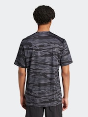 adidas Black Train Essentials Camo AOP T-Shirt - Image 2 of 6