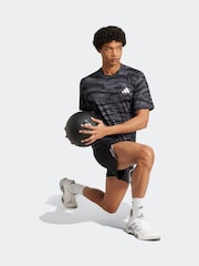adidas Black Train Essentials Camo AOP T-Shirt - Image 3 of 6