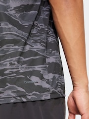 adidas Black Train Essentials Camo AOP T-Shirt - Image 5 of 6