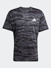 adidas Black Train Essentials Camo AOP T-Shirt - Image 6 of 6