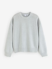 Gap Grey Relaxed Crew Neck Jumper - Image 1 of 4