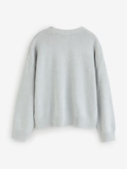 Gap Grey Relaxed Crew Neck Jumper - Image 2 of 4