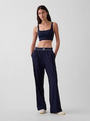 Gap Navy Fit Pleated Easy Logo Trousers - Image 4 of 6